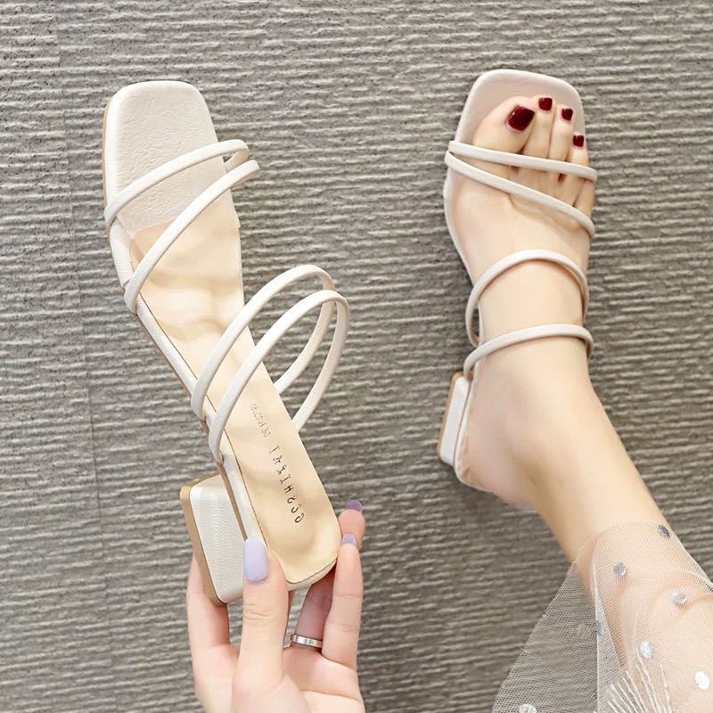 strappy pump heels