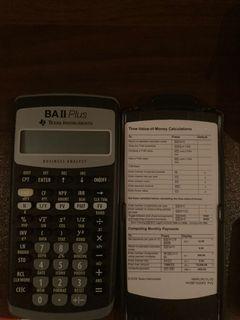 Texas Instruments BA II Plus calculator