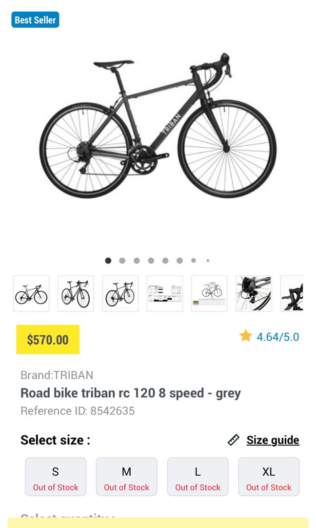 Triban rc120 2025 size guide