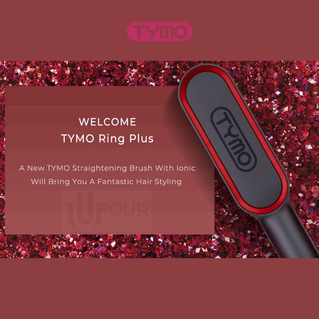 TYMO - Ring Plus HC103 3 In 1 Ionic Hair Straightening Comb (Black