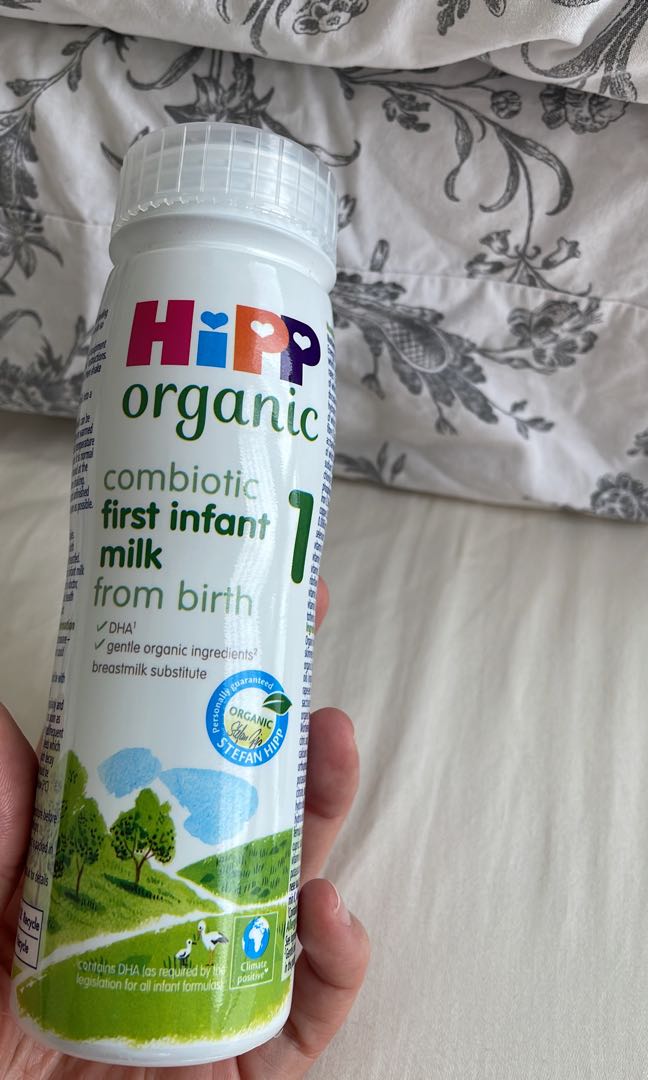 Unopened HIPP organic combiotic ready made formula bottles, Babies