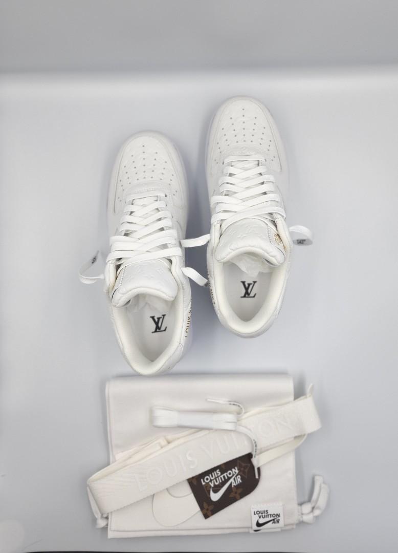 LOUIS VUITTON AIR FORCE 1 VIRGIL ABLOH WHITE LOW TOP SIZE 9 100