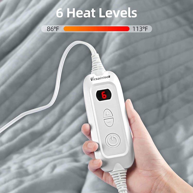 VICSAINTECK Electric Heated Blanket, Furniture & Home Living, Furniture
