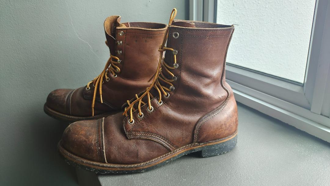 vintage iron ranger Red Wing 915 steel toe US10.5D