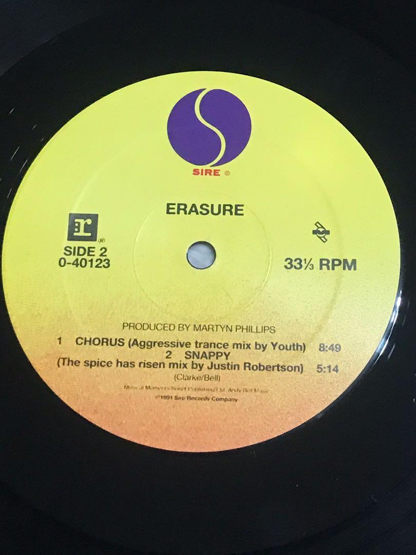 Vinyl Record Erasure Chorus, Hobbies & Toys, Music & Media, Vinyls
