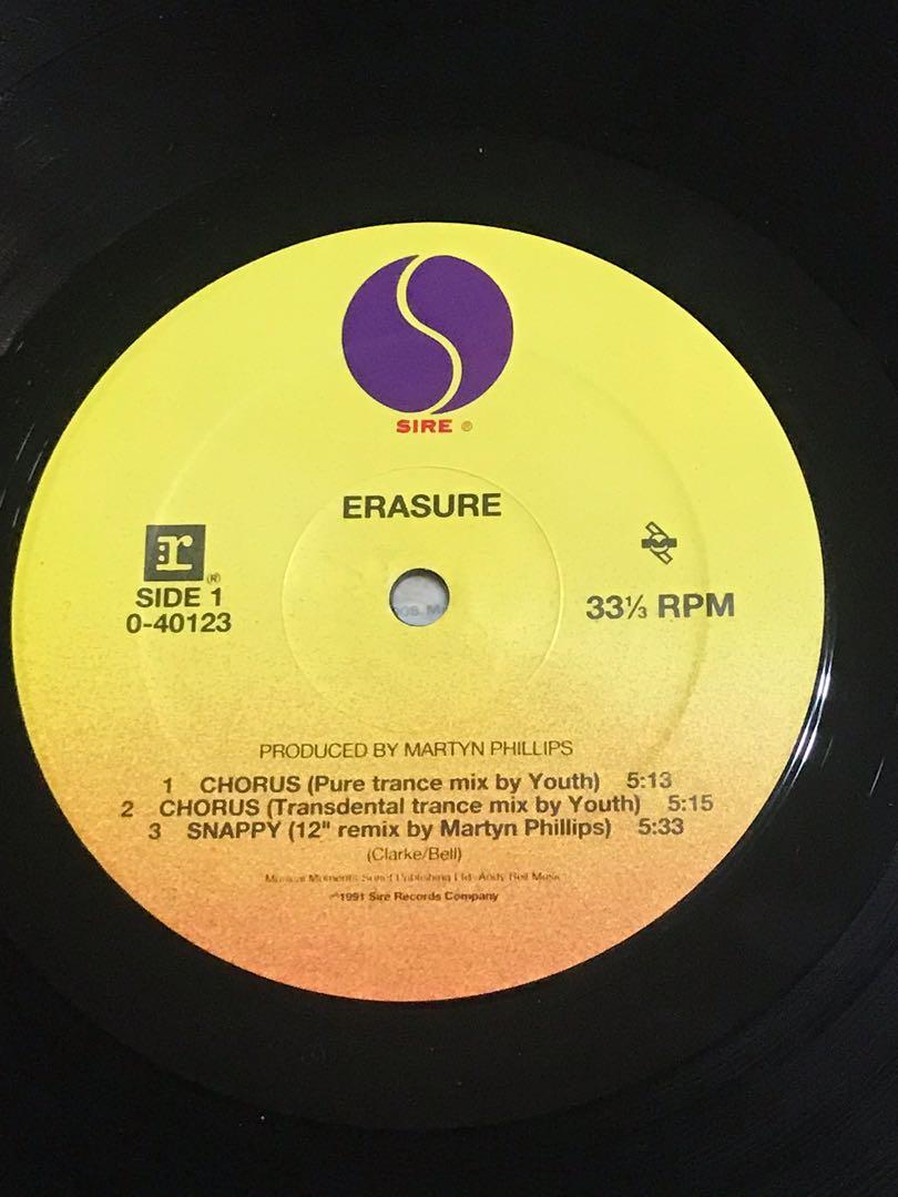 Vinyl Record Erasure Chorus, Hobbies & Toys, Music & Media, Vinyls