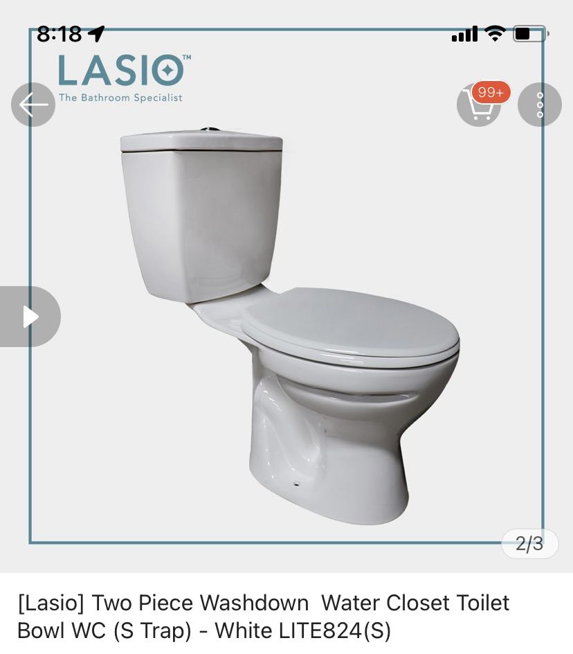 WC toilet bowl S trap, Furniture & Home Living, Bathroom & Kitchen
