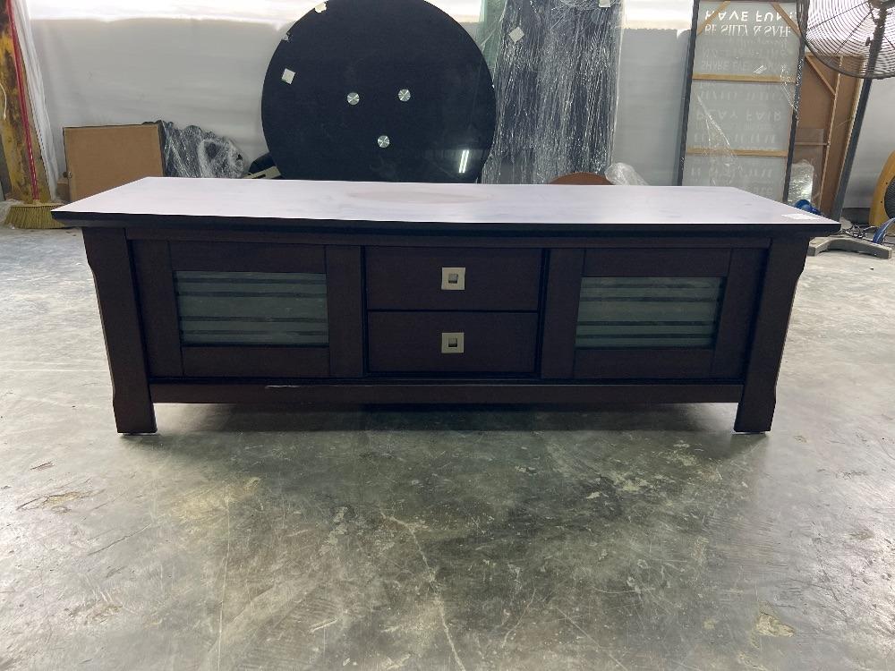 Wooden TV Dark Brown Colour / TV Kayu Warna Coklat