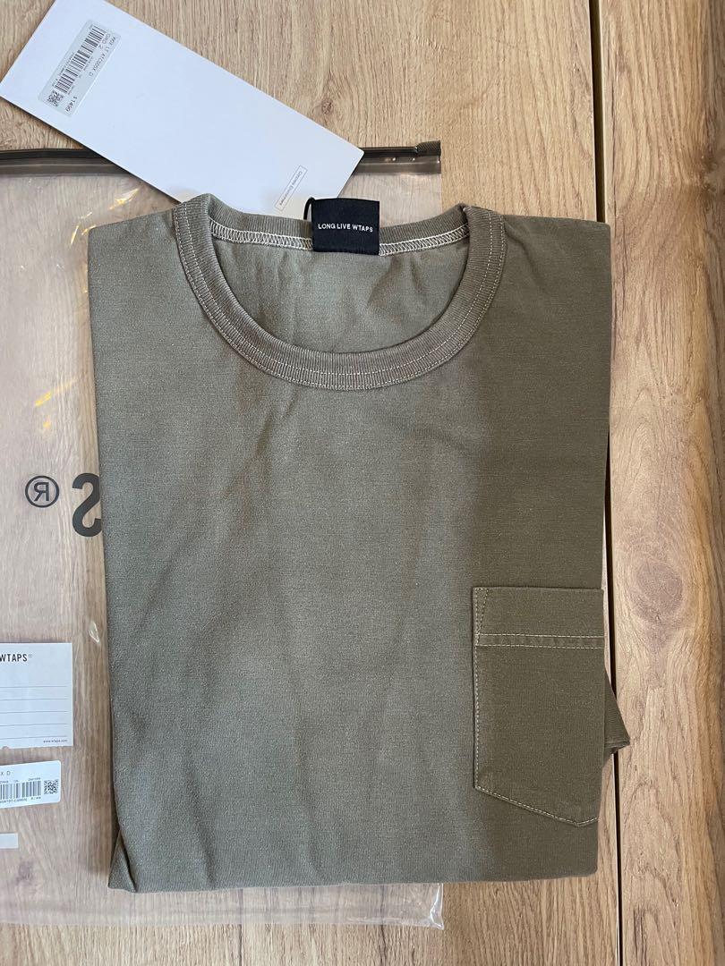 Wtaps blank LS 03 copo tee size2 olive, 男裝, 上身及套裝, T-shirt