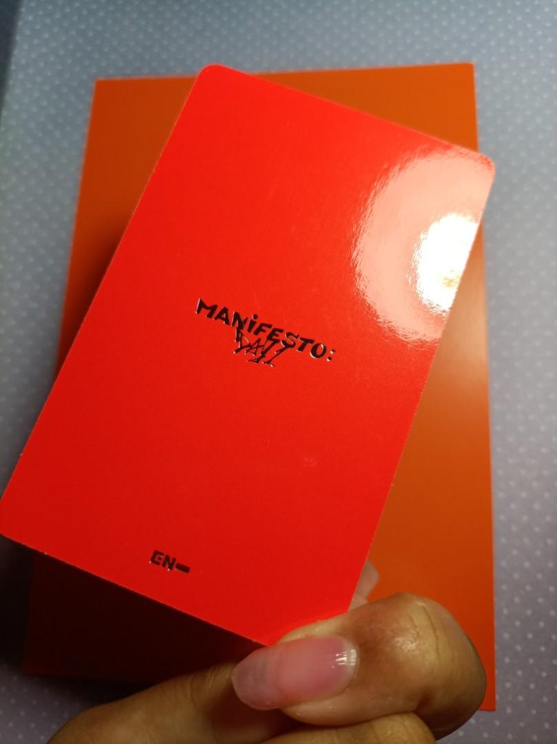 WTS - Jungwon Enhypen photocard & postcard manifesto day 1, Hobbies