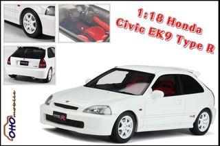 Ottomobile 1:18 Honda Civic (EK9) Type-R Hatchback Early Version in Wh
