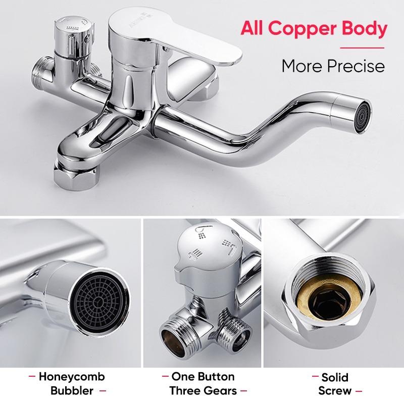 304 Stainless Sliver Shower Set RainFall Shower Set Bathroom RainFall