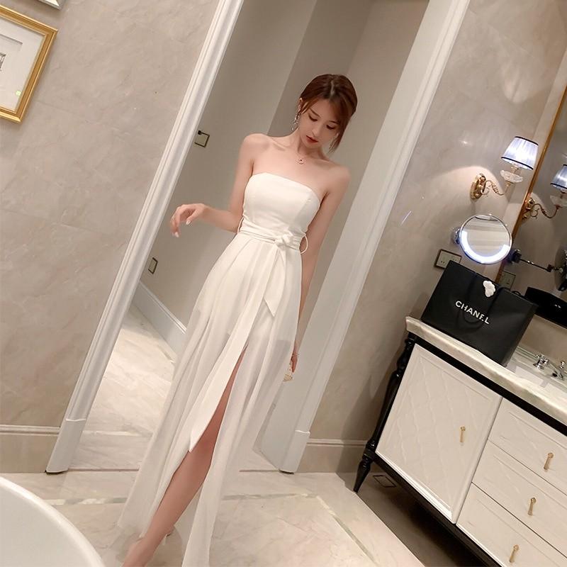 31.08 OFFER Readystock Korean Style Dinner Dress with Pants Women s Fashion Dresses Sets Evening Dresses Gowns on Carousell