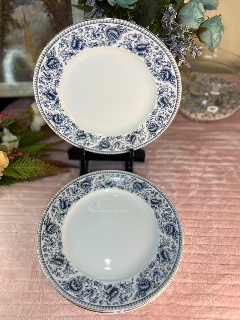 4 Luncheon or Dinner Plates HOYA by Meito REFINE Made in JAPAN