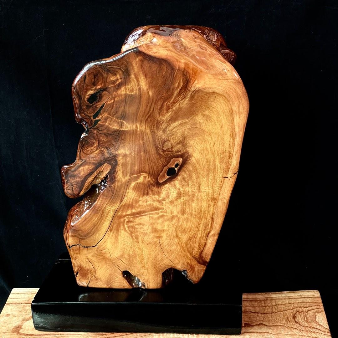 中国　唐木瘤木　根木台　飾台　墨床　墨置　V　3544 中国 唐木瘤木 根木台 飾台 墨床 墨置 V 3544 美術品・