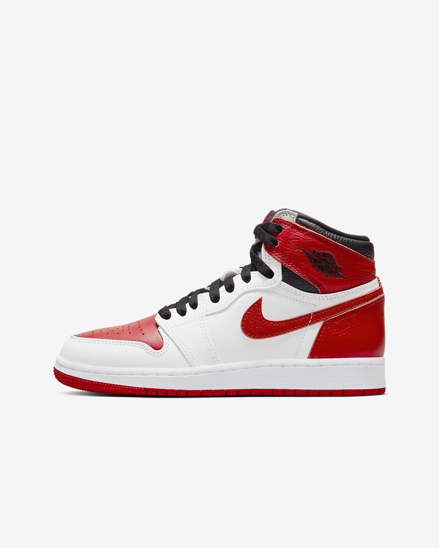 Nike air jordan 1 retro high red white best sale