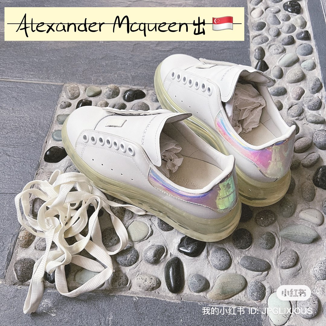 Alexander McQueen Iridescent Sneakers Size 39 (26.5 cm). Made in Italy.  With extra lace, box & certificate of authenticity from LEGIT GRAILS ❤️ -  Canon E-Bags Prime