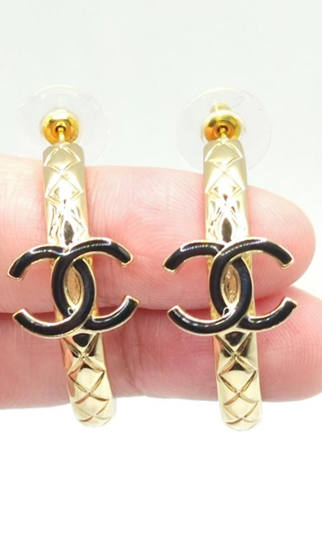 Authentic Chanel Loop Earrings, Luxury, Accessories on Carousell