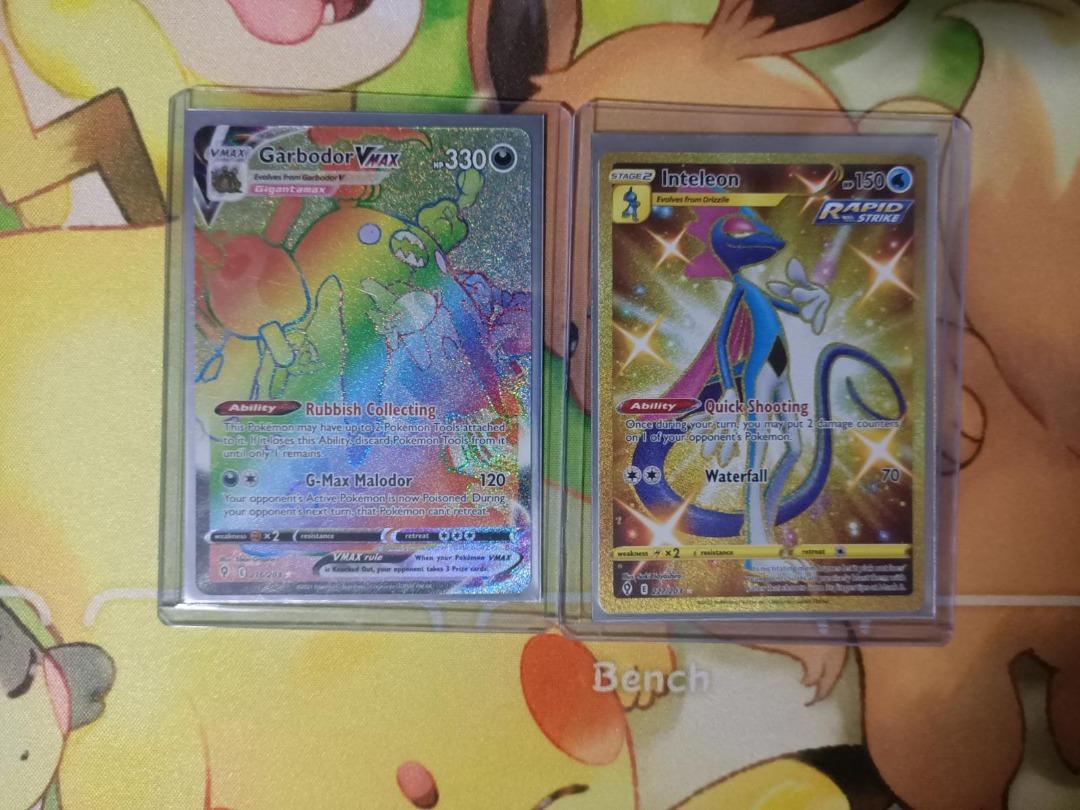 3 Pokémon Card Vmax Bundle - 1 Secret Rare Rainbow Card - No Duplicates -  Vmax Booster Pack