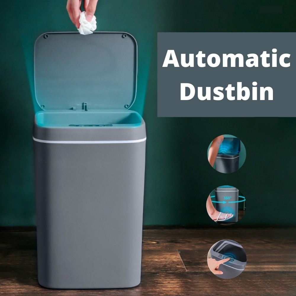 Automatic Rubbish Bin with Sensor Lid USB Charging Smart Induction