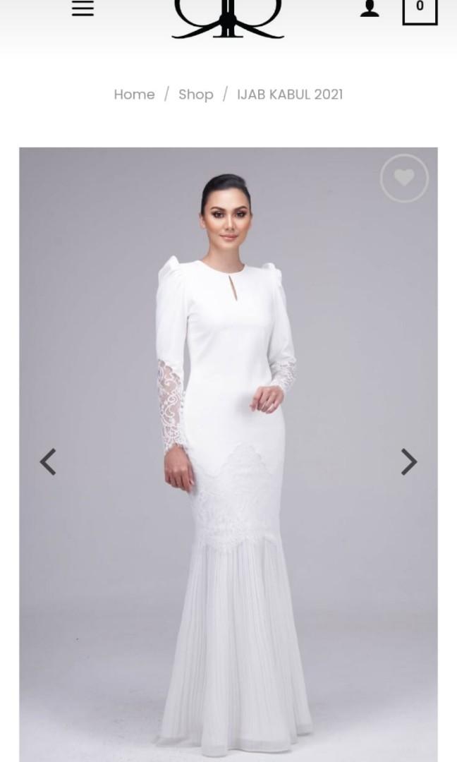 Wedding Dress Off White set by Rizman Ruzaini Women s Fashion Muslimah Fashion Baju Kurung sets on Carousell