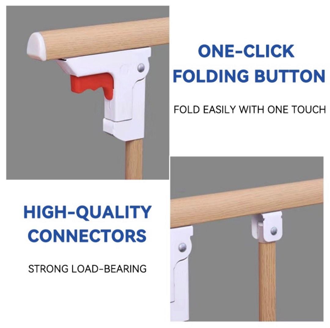 Bed Rail No Punch Baby Bed Guard Rail Foldable Guardrail Bed Fence for