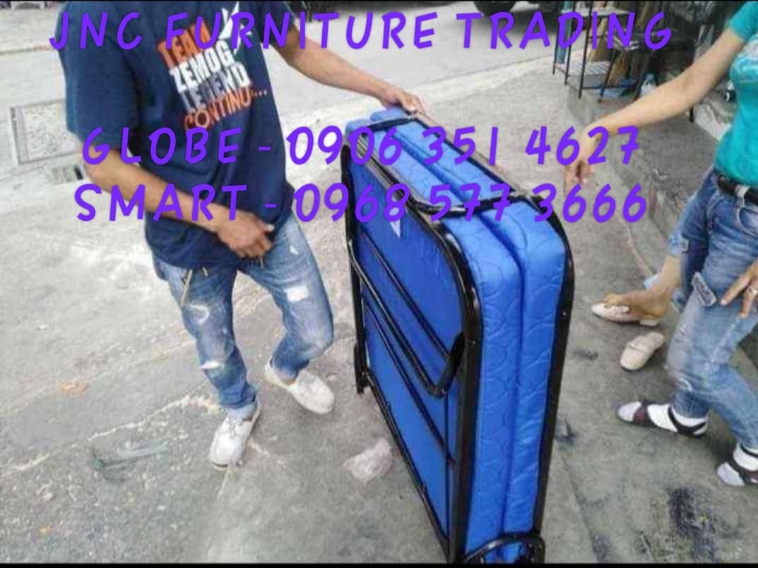 beds double deck FOLDING BED with URATEX FOAM MATTRESS stock 0771