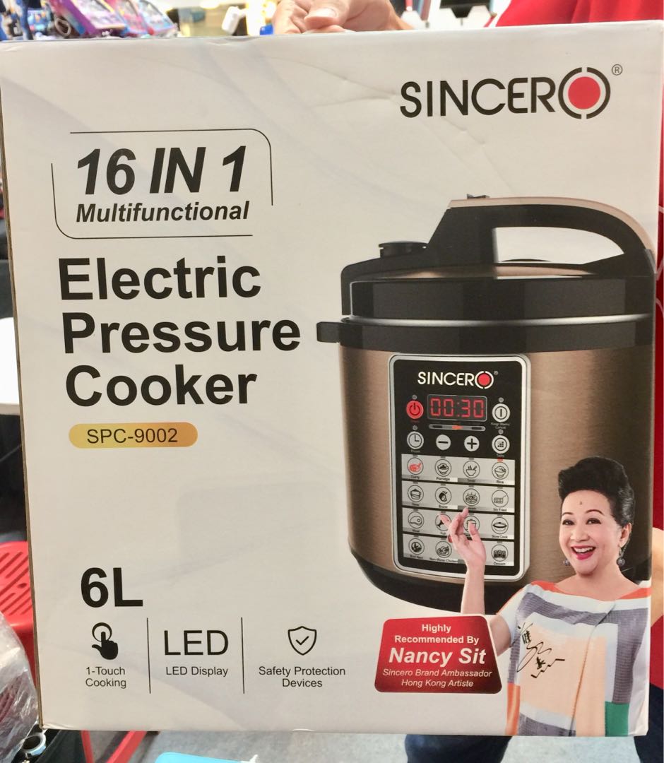 BNIB SINCERO 16 In 1 Electric Pressure Cooker TV Home Appliances Kitchen Appliances Cookers on Carousell
