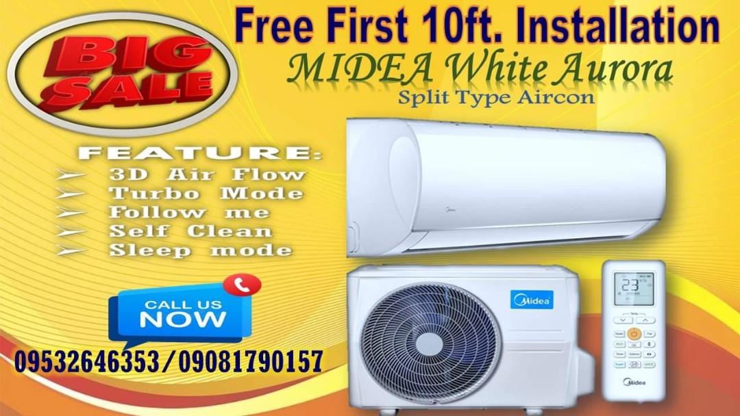 Brand new sealed split type AIRCON free installation free delivery in