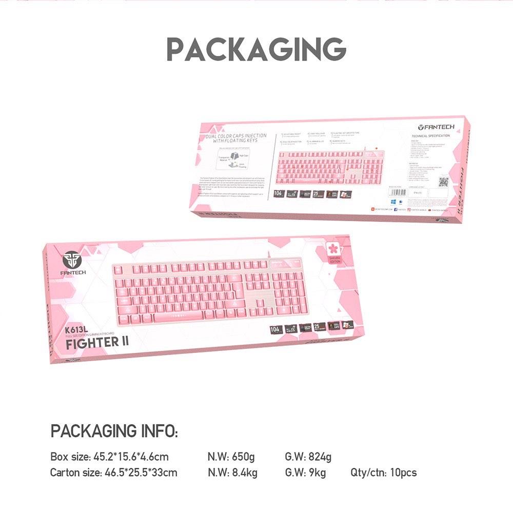 BUNDLE- Fantech Sakura Keyboard + Mouse (Category: Computer Keyboard) located in Paranaque City. Submitted by rhea_castillo.744 (Listing ID 1181828036, Image 2). Description: ￼BUNDLE SALE! Rfs: Not used anymore Item 1: Fantech RGB Backlit Full Keys Gaming Keyboard - Fighter II K613L Sakura Edition * No issues, no defects, no missing parts/keys * Wired * Membrane switch, non-mechanical * with box Item 2: ￼FANTECH Sakura Edition Crypto VX7 Gaming M