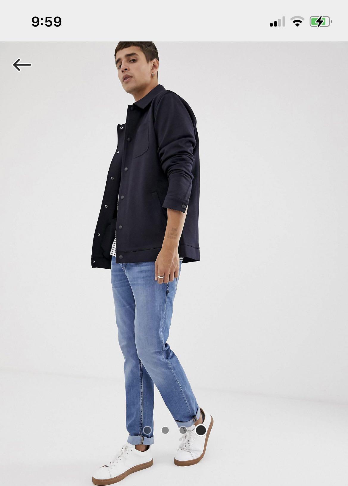 Celio blue jacket best sale