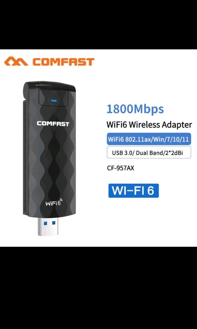 COMFAST CF-957AX 1800Mbps High Speed WiFi 6 USB Wireless Adapter