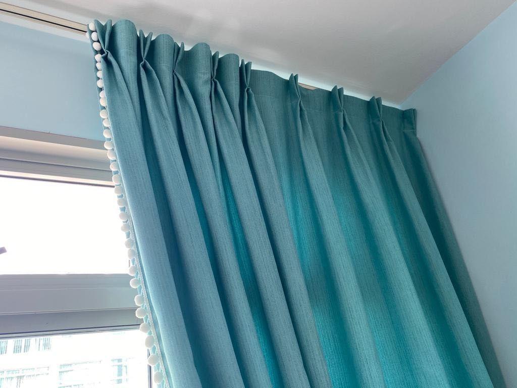 tiffany blue curtains