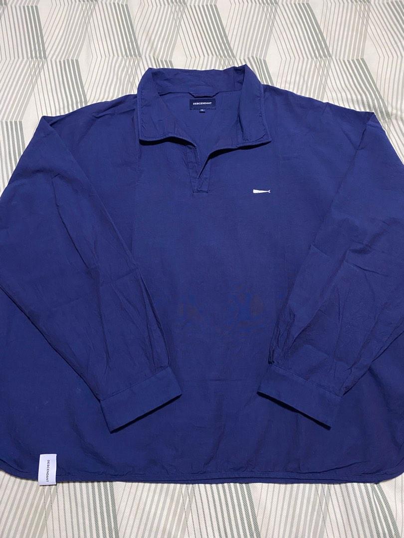DESCENDANT/SALOON PULLOVER LS SHIRT (NAVY)
