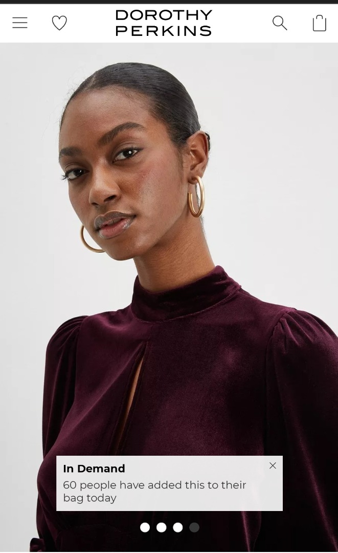 Dorothy perkins velvet dress sales
