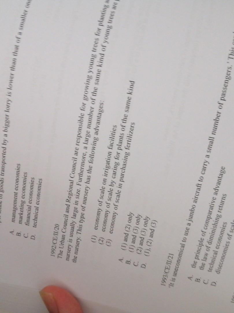 Econ past paper by topic carousell