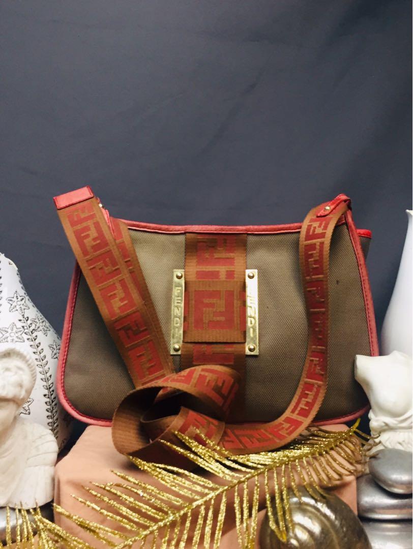 Fendi Sling Bag (Category: Luxury Bags & Wallets) located in Baguio. Submitted by BagstacularbyJCT (Listing ID 1181900549, Image 1). Description: Fendi with rubs on lips and intact code. Price is negotiable 🥰.