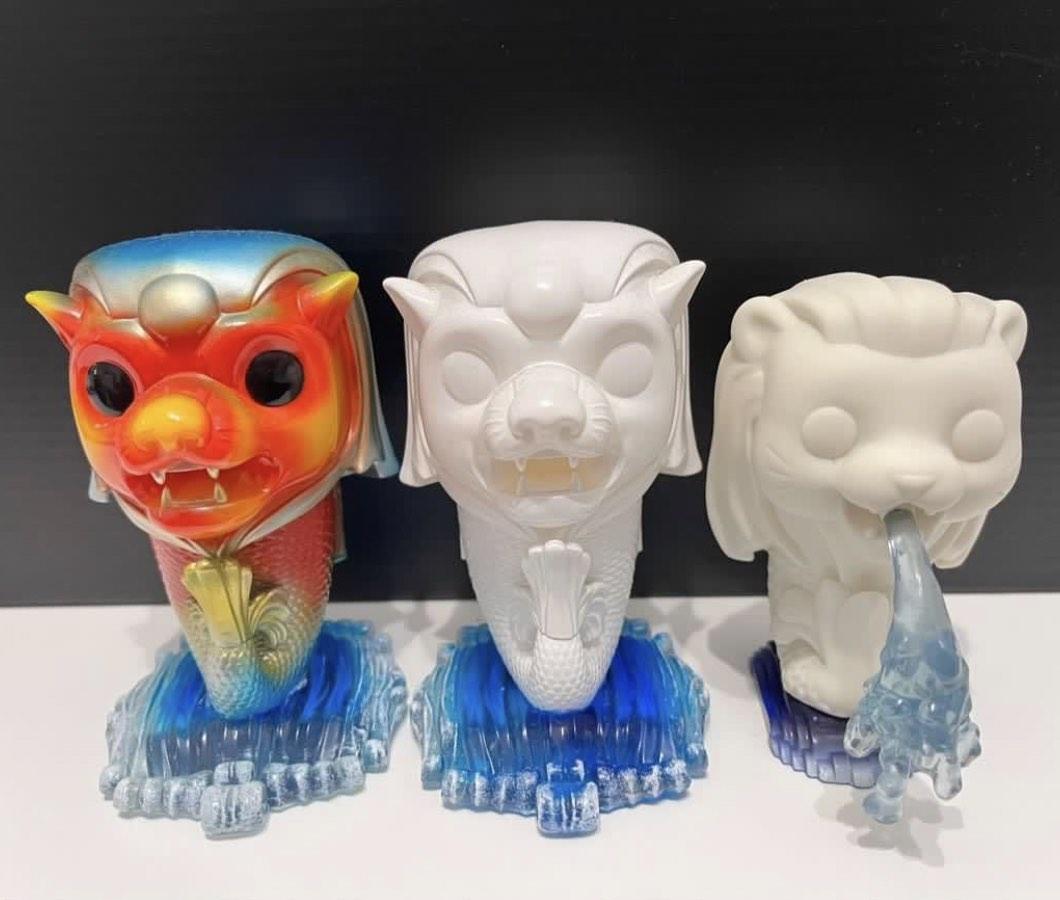 Funko Pop Merlion Asia Singapore vinyl 3 piece set no box 113