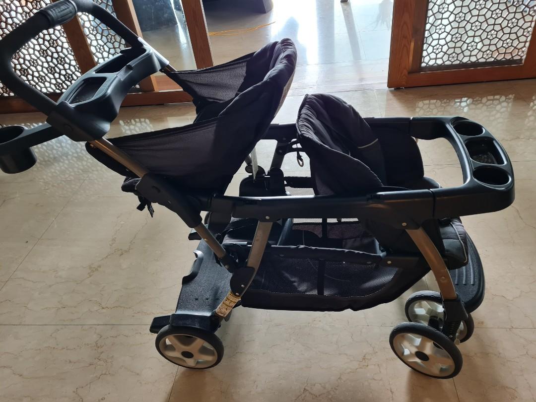 Double stroller top jogger graco
