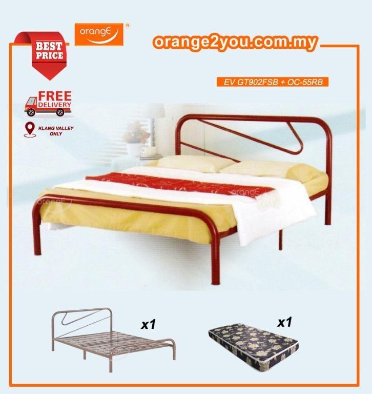 Great Folding Double Bed with Mattress (Queen Metal Bed + ...