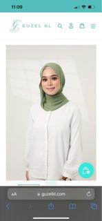Guzel KL Pearl Chiffon Shawl (Matcha)
