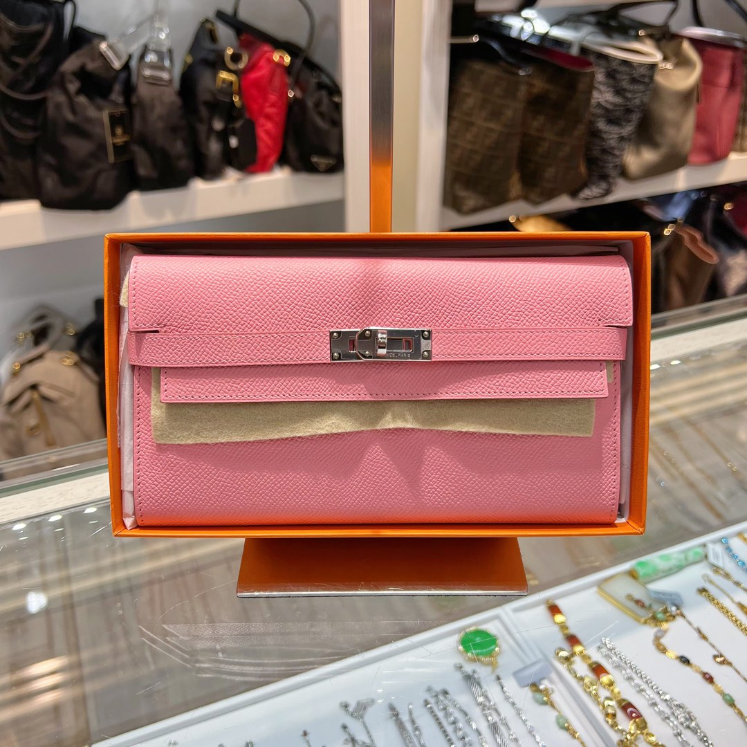 HERMES ROSE SAKURA MINI KELLY PHW, Luxury, Bags & Wallets on Carousell