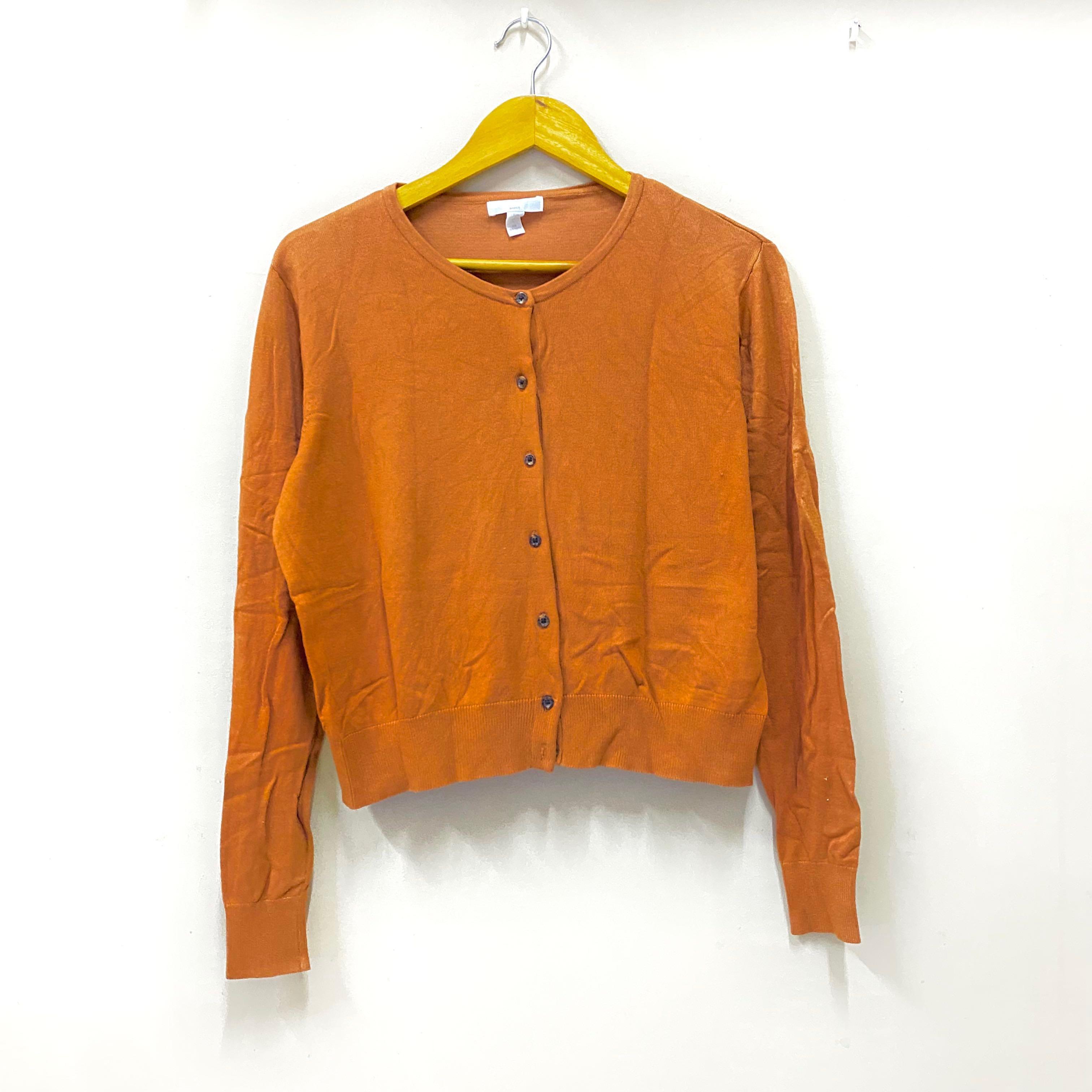 Orange best sale cardigan h&m