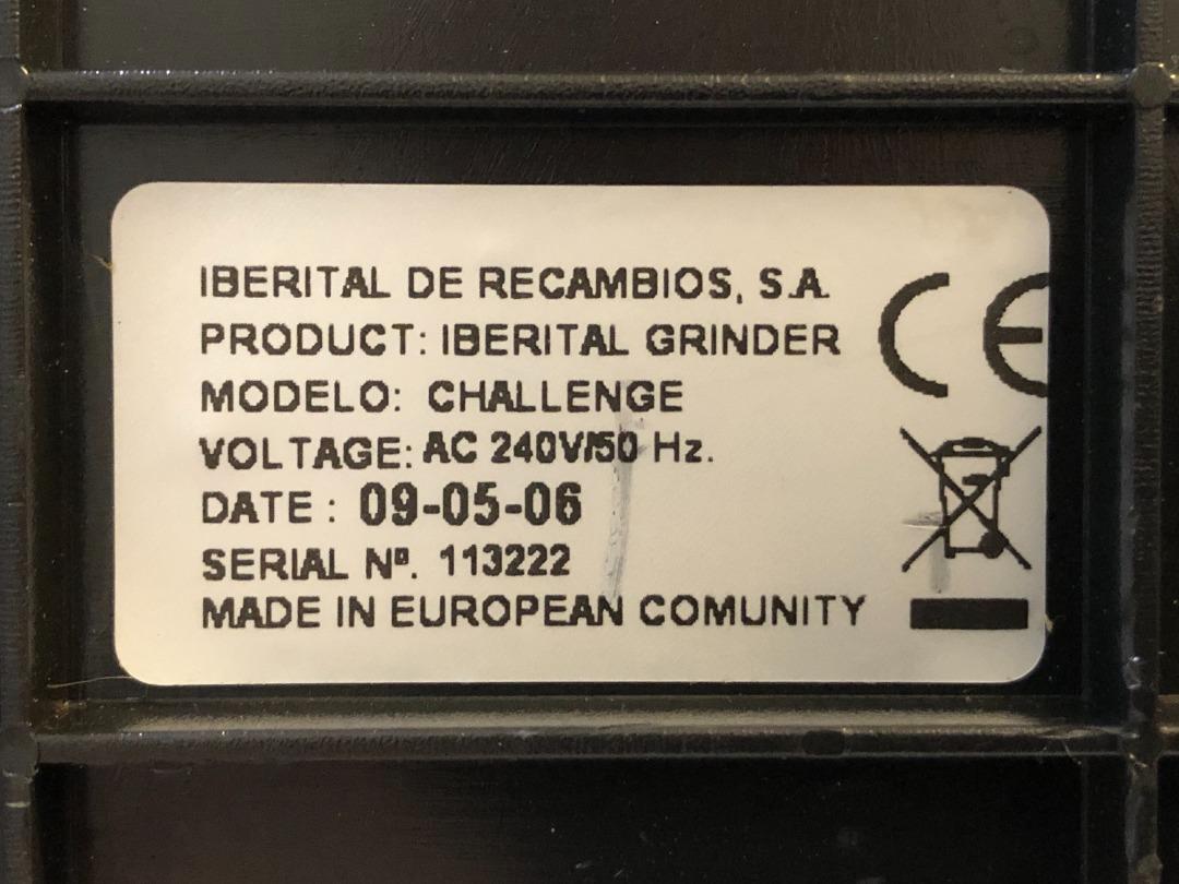IBERITAL CHALLENGE MANUAL pro coffee grinder, TV & Home Appliances