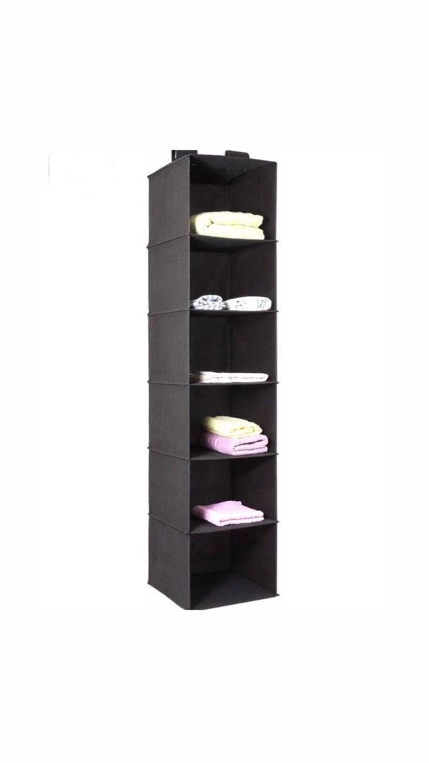 IKEA SKUBB Wardrobe Black Hanging Storage Shelves with 6 compartments