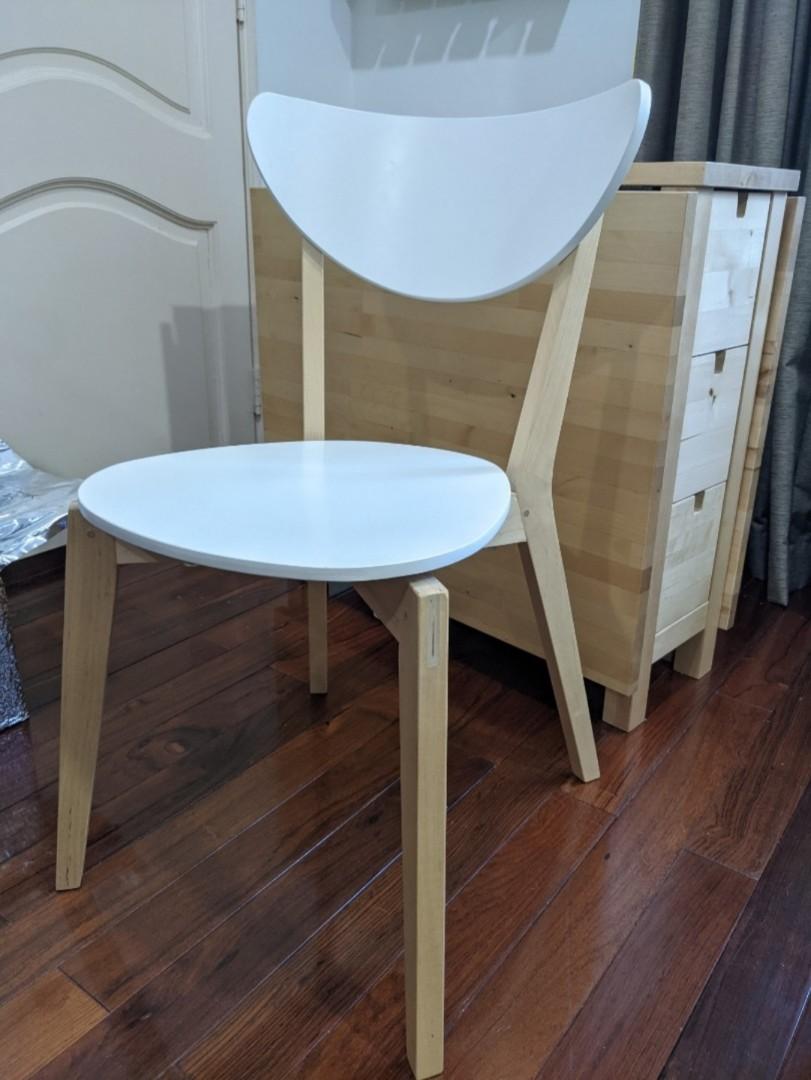 Ikea table set Norden table x 1 and Nordmyra chairs x 2, Furniture