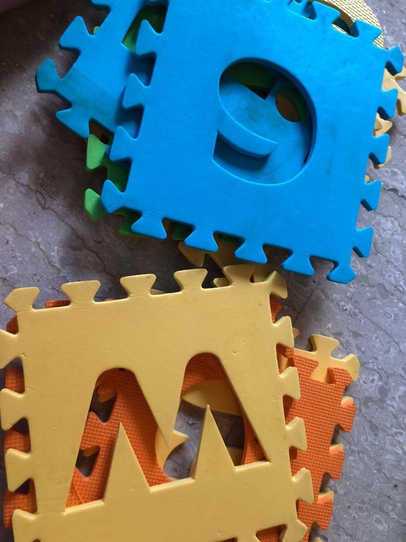 Jigsaw style alphabet floor tiles, Babies & Kids, Infant Playtime on