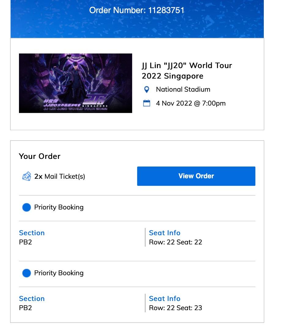 JJ Lin "JJ20" World Tour 2022 Singapore, Tickets & Vouchers, Event