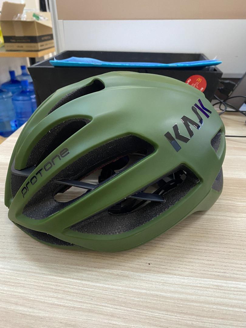 Kask protone olive green matt store