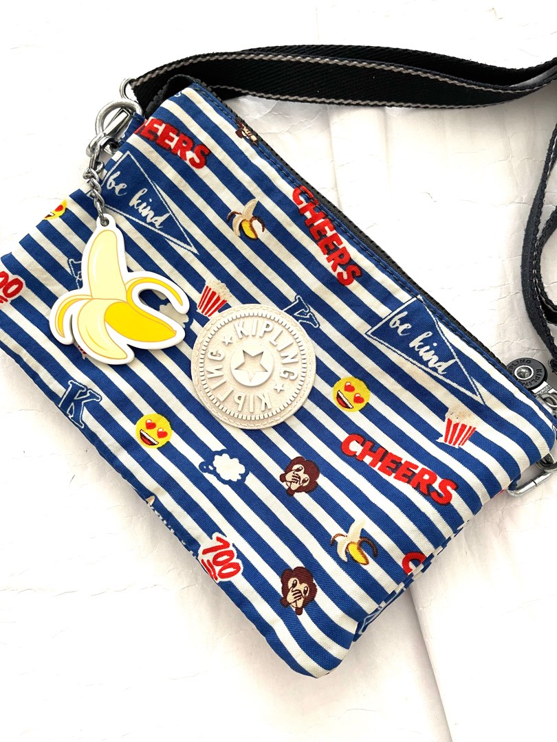 KIPLING emoji stripe creativity X, Women's Fashion, Bags & Wallets ...